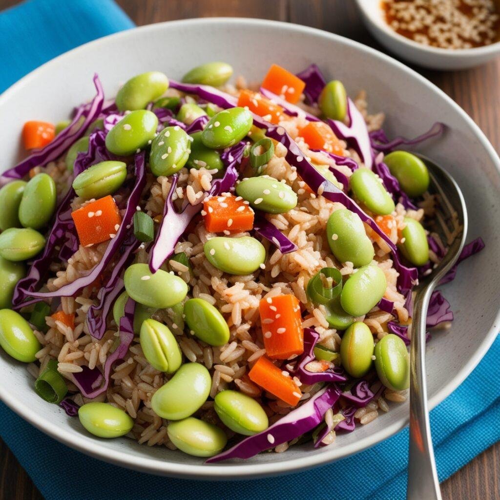 Asian-Inspired Edamame and Brown Rice Fiber-Rich Salad