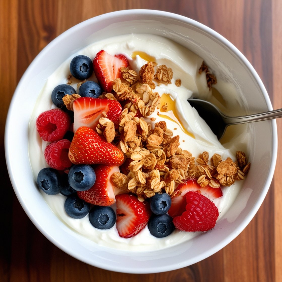 Greek Yogurt with Granola and Berries