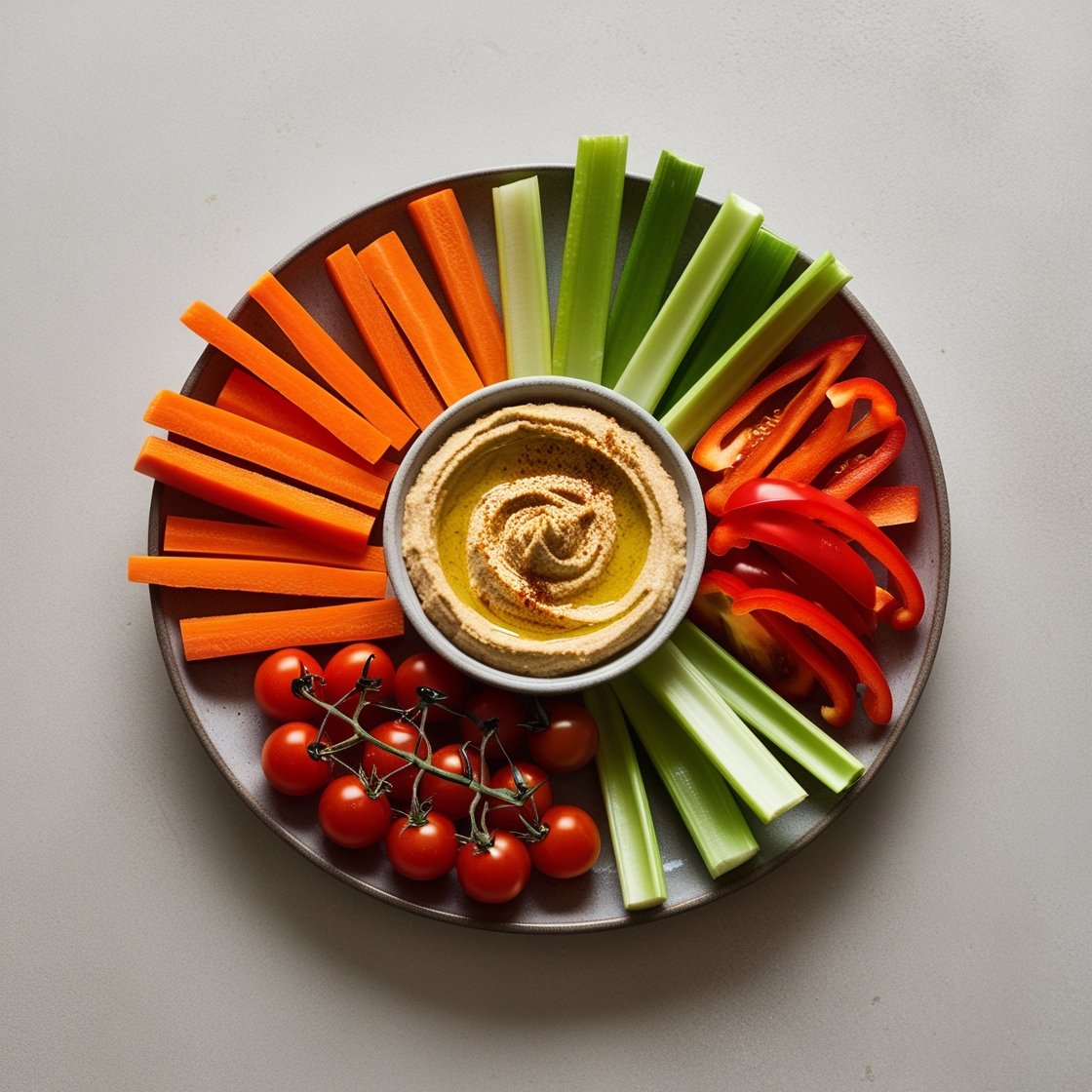 Hummus and Veggie Plate