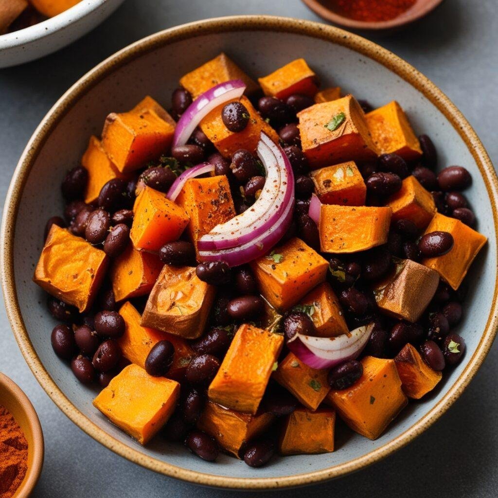 Sweet Potato and Black Bean Salad Fiber-Rich Salad